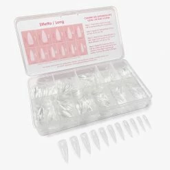 Nadeco Charme Gel Extension Tips / Stiletto / Long / Clear 6 Nadeco Charme Gel Extension Tips / Stiletto / Long / Clear