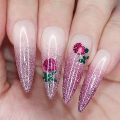 Nadeco Charme Gel Extension Tips / Stiletto / Long / Ivory Nail Tips