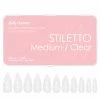 Nadeco Charme Gel Extension Tips / Stiletto / Medium / Clear Nail Tips