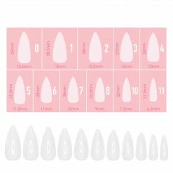 Nadeco Charme Gel Extension Tips / Stiletto / Medium / Clear Nail Tips