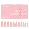 Nadeco Nail Tips Charme Gel Extension Tips / Stiletto / Medium / Blush