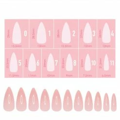 Nadeco Nail Tips Charme Gel Extension Tips / Stiletto / Medium / Blush