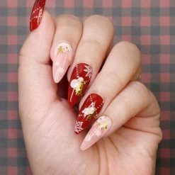 Nadeco Nail Tips Charme Gel Extension Tips / Stiletto / Medium / Blush