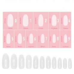 Nadeco Charme Gel Extension Tips / Oval / Medium / Clear