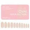 Nadeco Charme Gel Extension Tips / Oval / Medium / Ivory Nail Tips