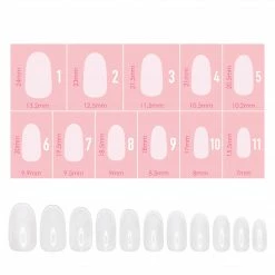 Nadeco Nail Tips Charme Gel Extension Tips / Oval / Short / Clear
