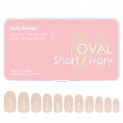 Nadeco Charme Gel Extension Tips / Oval / Short / Ivory