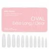 Nadeco Charme Gel Extension Tips / Oval / Extra Long / Clear