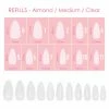 Nadeco Charme Gel Extension Tips Refill / Almond / Medium / Clear Nail Tip Refills