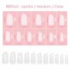 Nadeco Nail Tip Refills Charme Gel Extension Tips Refill / Lipstick / Medium / Clear