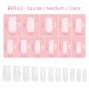Nadeco Nail Tip Refills Charme Gel Extension Tips Refill / Square / Medium / Clear