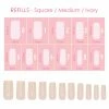 Nadeco Charme Gel Extension Tips Refill / Square / Medium / Ivory