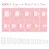 Nadeco Charme Gel Extension Tips Refill / Squoval / Extra Short / Clear Nail Tip Refills