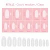 Nadeco Charme Gel Extension Tips Refill / Oval / Medium / Clear
