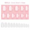 Nadeco Nail Tip Refills Charme Gel Extension Tips Refill / Oval / Short / Clear
