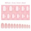 Nadeco Nail Tip Refills Charme Gel Extension Tips Refill / Oval / Short / Blush