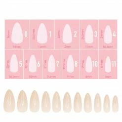 Nadeco Nail Tips Charme Gel Extension Tips / Almond / Medium / Ivory