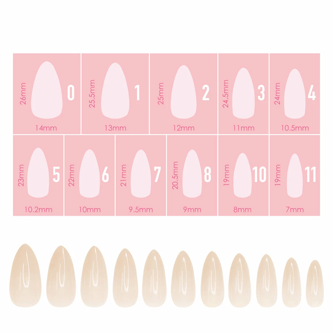 Nadeco Nail Tips Charme Gel Extension Tips / Almond / Medium / Ivory 2 Nadeco Nail Tips Charme Gel Extension Tips / Almond / Medium / Ivory