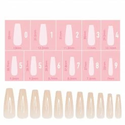 Nadeco Charme Gel Extension Tips / Coffin / Long / Ivory Nail Tips