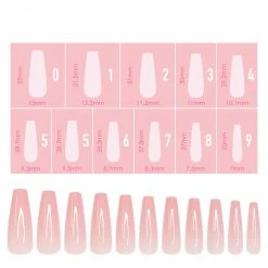 Nadeco Charme Gel Extension Tips / Coffin / Long / Blush Best Sellers