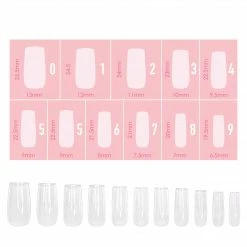 Nadeco Charme Gel Extension Tips / Square / Medium / Clear Nail Tips