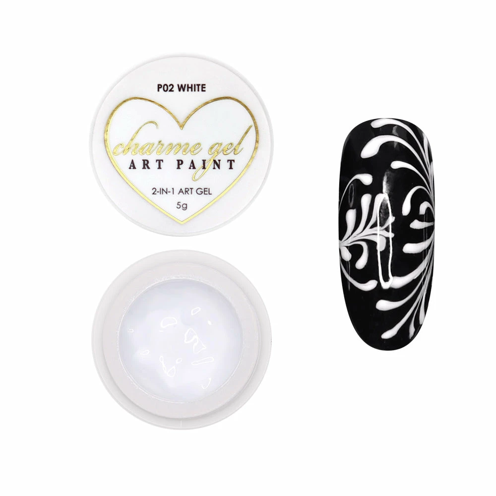 New Arrivals Charme Gel Art Paint / P02 White 1 New Arrivals Charme Gel Art Paint / P02 White