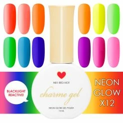 Charme Gel Neon Glow Collection / 12 Colors Candy Nails - 20% Off