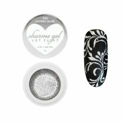 Charme Gel Art Paint / G02 Glittery Silver