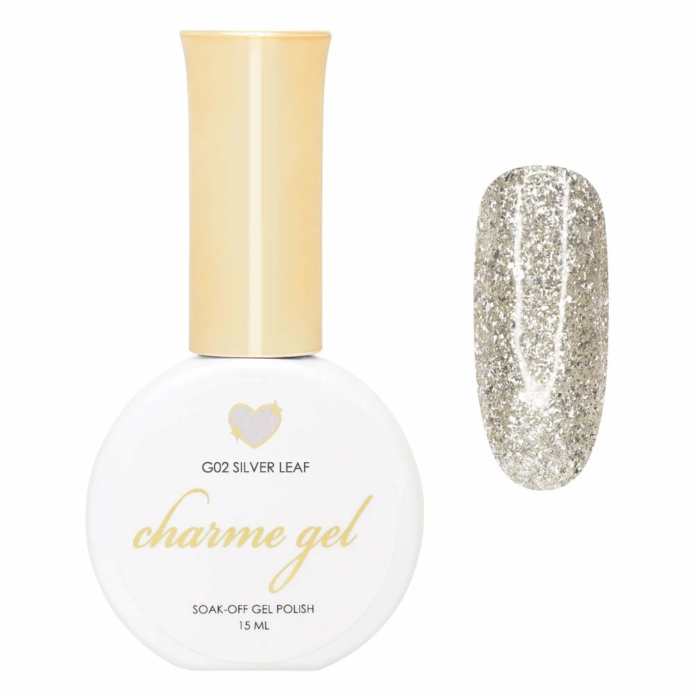 Charme Gel / Glitter G02 Silver Leaf Wedding Season 1 Charme Gel / Glitter G02 Silver Leaf Wedding Season