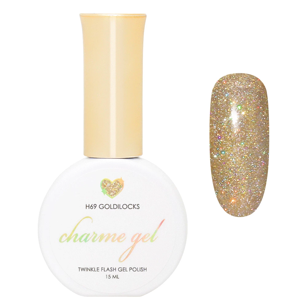 Gel Polish Charme Gel / Holographic Twinkle H69 Goldilocks 1 Gel Polish Charme Gel / Holographic Twinkle H69 Goldilocks