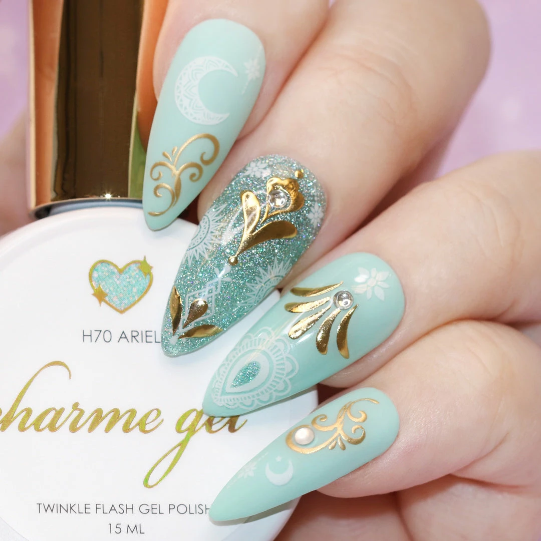 Charme Gel / Holographic Twinkle H70 Ariel Gel Polish 2 Charme Gel / Holographic Twinkle H70 Ariel Gel Polish