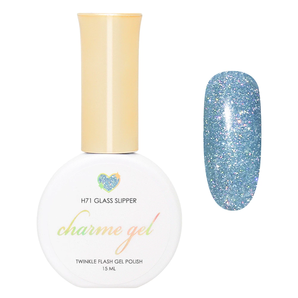 Charme Gel / Holographic Twinkle H71 Glass Slipper 1 Charme Gel / Holographic Twinkle H71 Glass Slipper