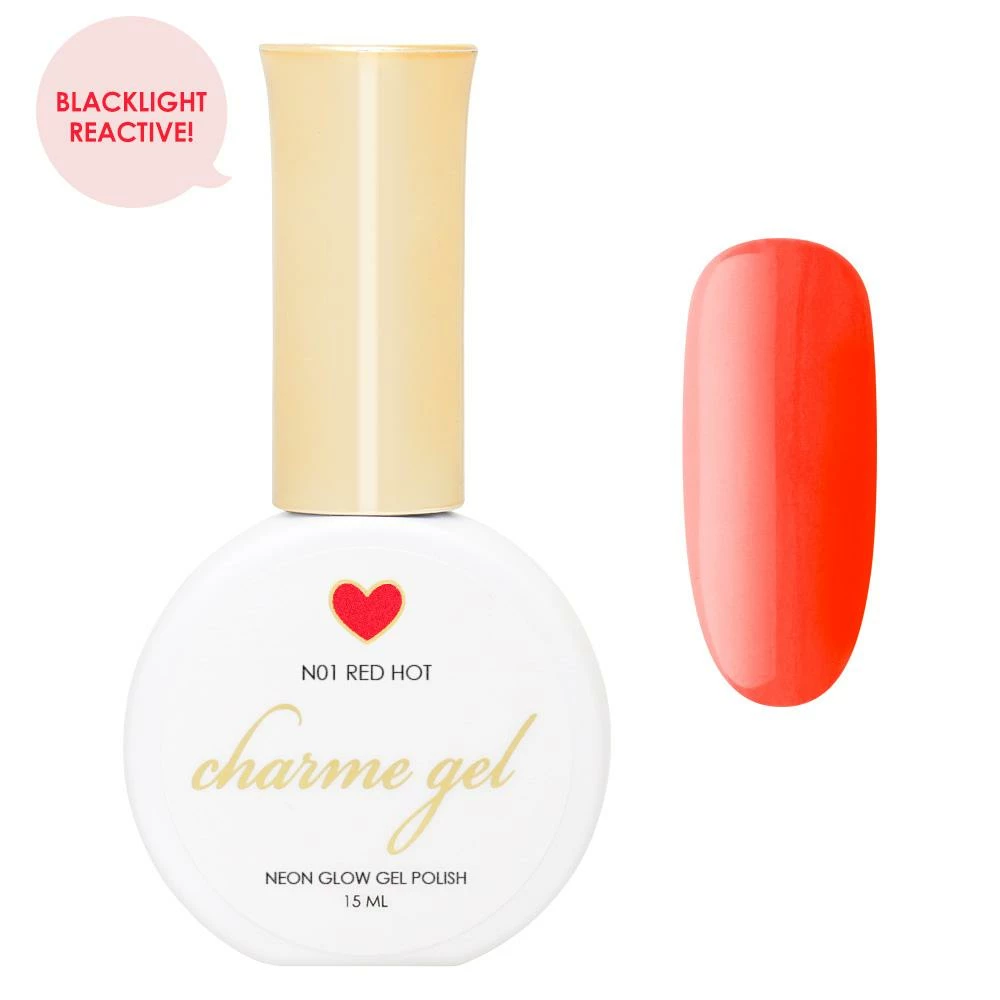 Candy Nails - 20% Off Charme Gel / Neon Glow N01 Red Hot 1 Candy Nails - 20% Off Charme Gel / Neon Glow N01 Red Hot