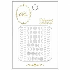 Nail Partner Clou Japanese Nail Art Sticker / Moon Phases / Silver Foil