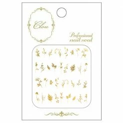 Nail Partner Clou Japanese Nail Art Sticker / Flora / Gold Foil
