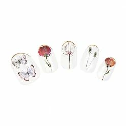 Nail Partner Clou Japanese Nail Art Sticker / Poppy & Butterfly