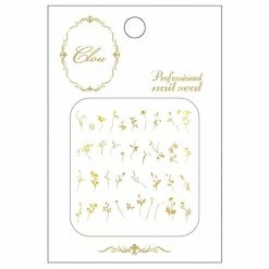 Nail Partner Clou Japanese Nail Art Sticker / Flora 2 / Gold Foil