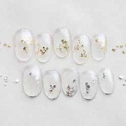 Nail Partner Clou Japanese Nail Art Sticker / Flora 2 / Gold Foil