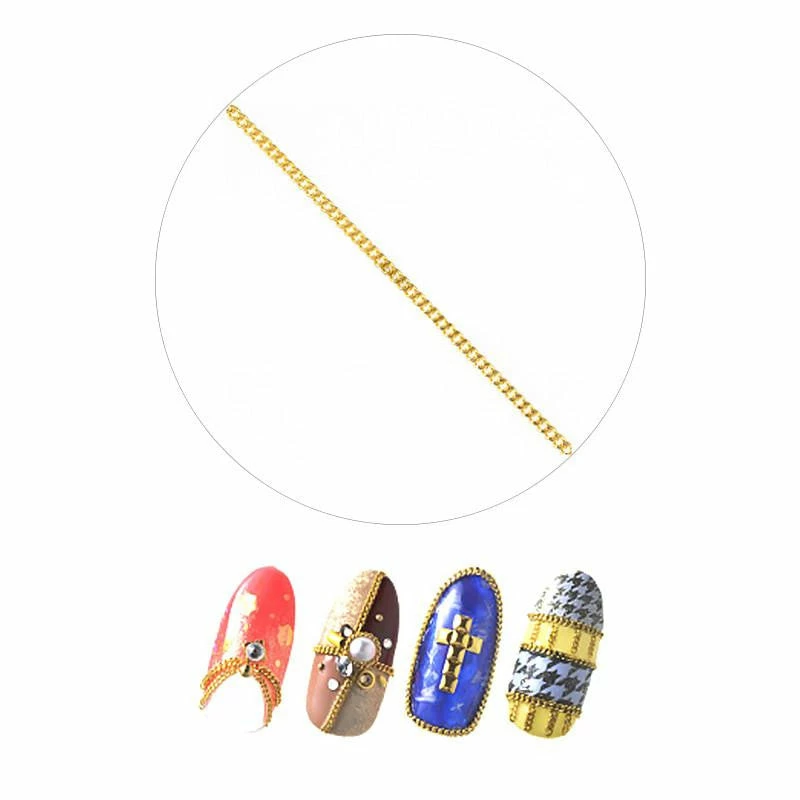Nail Partner Nail Art Clou Metal Parts / Chain / 1mm / Gold 2 Nail Partner Nail Art Clou Metal Parts / Chain / 1mm / Gold