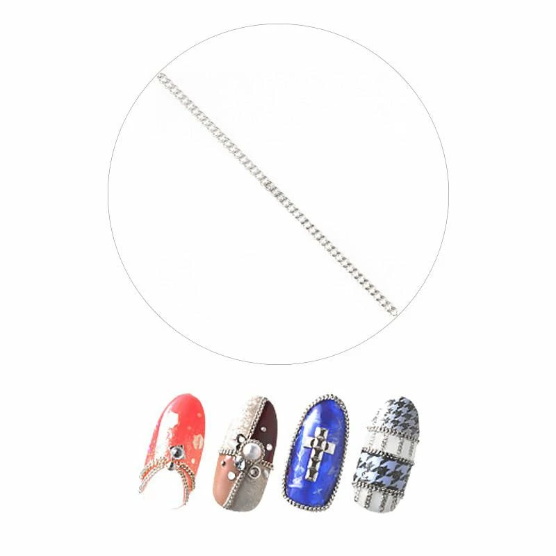 Nail Partner Clou Metal Parts / Chain / 1mm / Silver Nail Art 2 Nail Partner Clou Metal Parts / Chain / 1mm / Silver Nail Art
