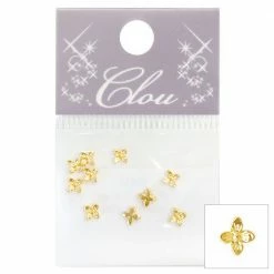 Nail Partner Clou Studs / Flower HAU / Gold Nail Art