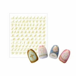 Nail Partner Clou Japanese Nail Art Sticker / Alphabet Cursive / Gold Foil