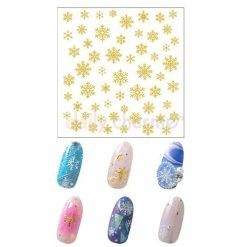 Nail Partner Clou Japanese Nail Art Sticker / Eternal Snow / Gold