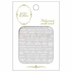 Nail Partner Clou Japanese Nail Art Sticker / Love ID II / White
