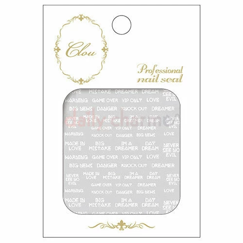 Nail Partner Clou Japanese Nail Art Sticker / Love ID II / White 1 Nail Partner Clou Japanese Nail Art Sticker / Love ID II / White