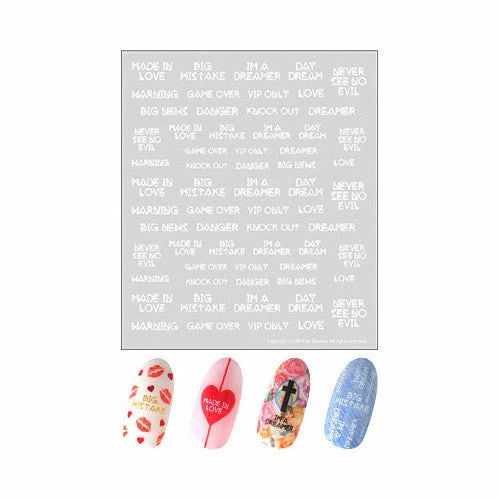 Nail Partner Clou Japanese Nail Art Sticker / Love ID II / White 2 Nail Partner Clou Japanese Nail Art Sticker / Love ID II / White