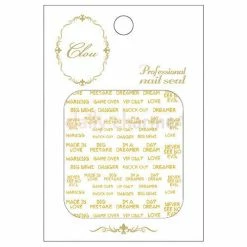 Nail Partner Clou Japanese Nail Art Sticker / Love ID II / Gold Foil
