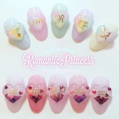 Nail Partner Clou Japanese Nail Art Sticker / Love ID II / Gold Foil