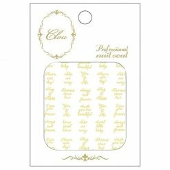Nail Partner Clou Japanese Nail Art Sticker / Life Words / Gold Foil