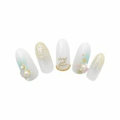 Nail Partner Clou Japanese Nail Art Sticker / Life Words / Gold Foil